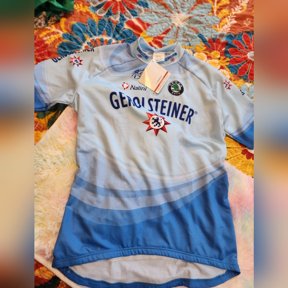 Vintage nalini gerOldsteiner cycling top size 6 blue
